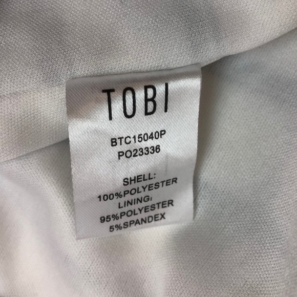 Tobi Bandeau Crop Top Striped Wrap M white black Stripes - Picture 6 of 8